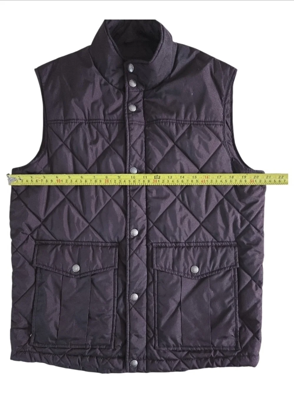 Banana Republic Men Quilted Vest size M Quilted Sleeveless Vest - Dark Plum